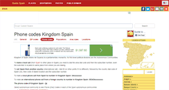 Desktop Screenshot of phonecodes.guide-spain.com