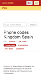 Mobile Screenshot of phonecodes.guide-spain.com